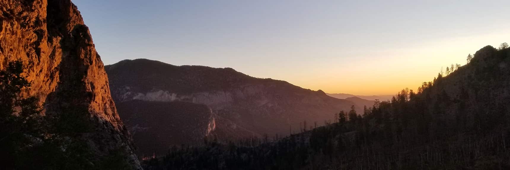 Sunrise on the Charleston Wilderness South Climb Trail in Nevada