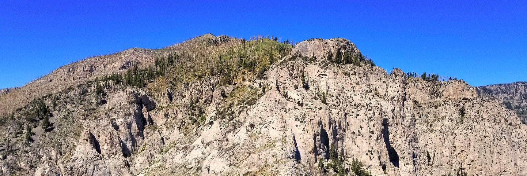 Looking Back at the Final Cliff I Just Skirted on the Left Side Before the Griffith / Harris Saddle, Nevada