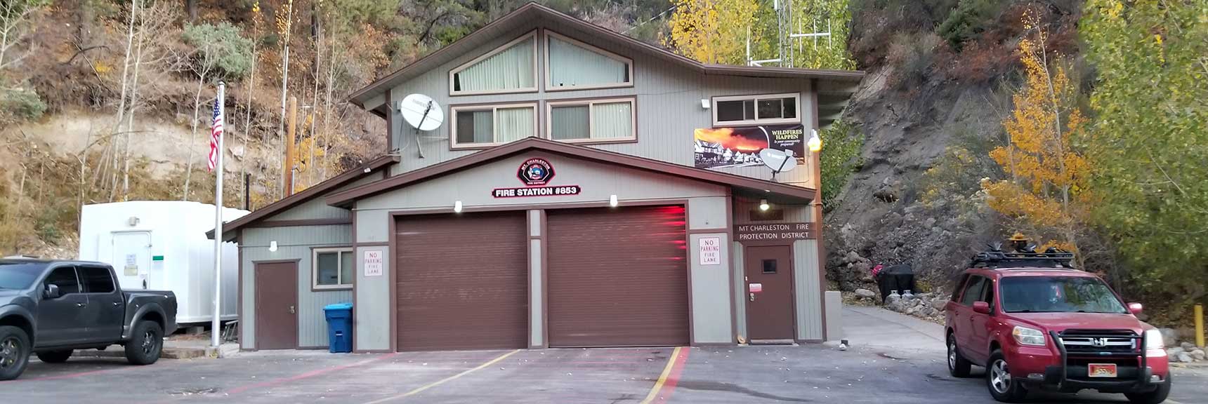 Fire Station on Kyle Canyon Rd, Cockscomb Ridge Wilderness Circuit in Mt. Charleston Wilderness, Nevada