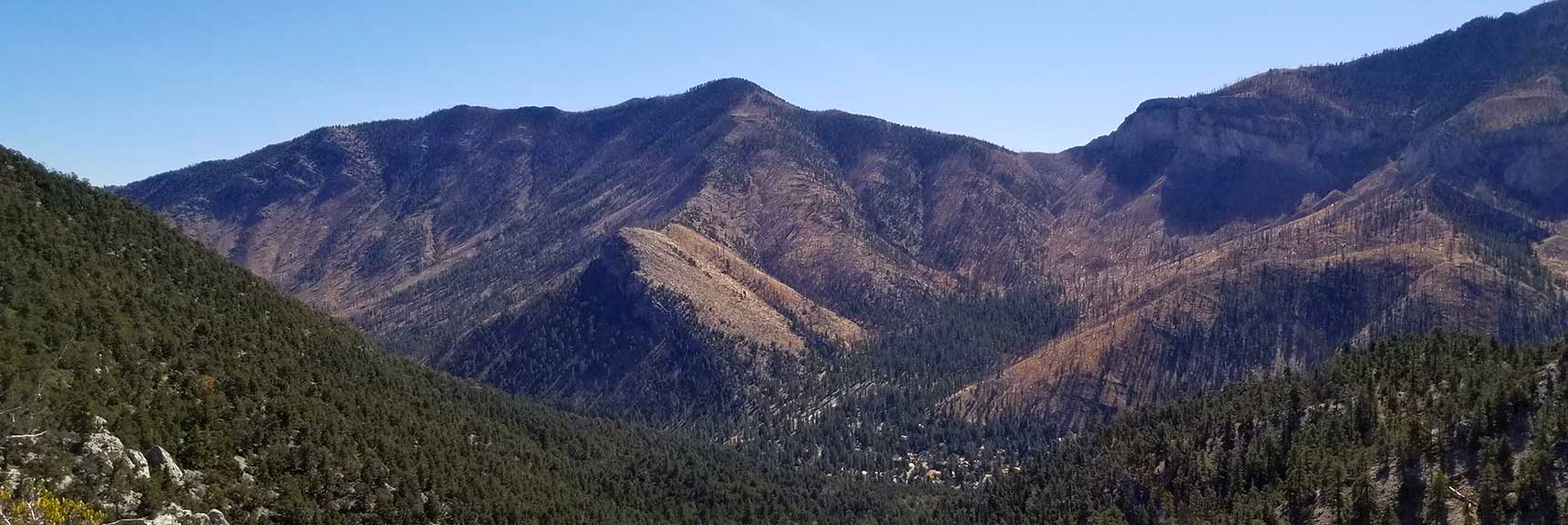 Heading toward Harris Mountain as Target Point of Reference on a Ridge Below Cockscomb Ridge in Mt. Charleston Wilderness, Nevada