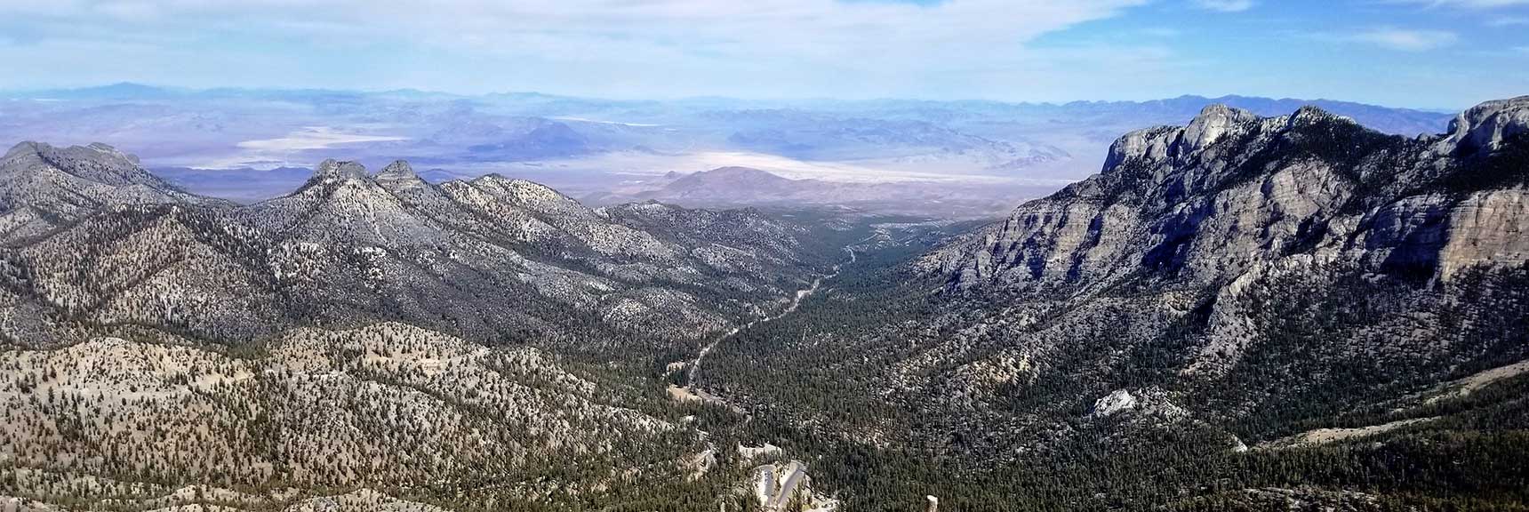 Lee Canyon Viewed from Lee Peak in Spring Mountains, Nevada Slide 001