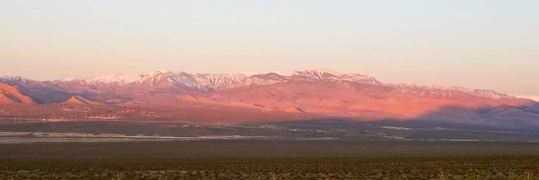 Sunrise View Toward Mt. Charleston Wilderness | Gass Peak Eastern Summit Ultra-marathon Adventure, Nevada