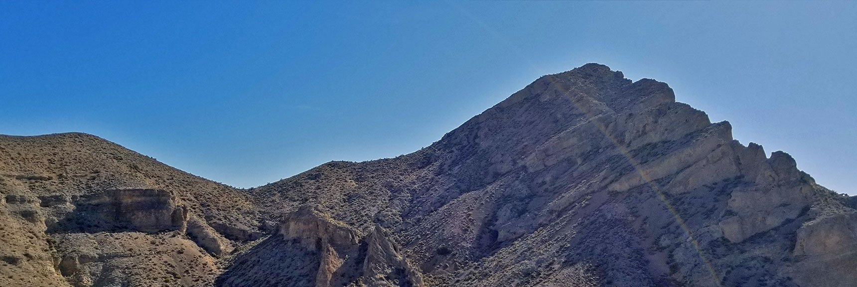 View Toward "The Gass Peak Gauntlet", The Route from the Mid-Summit Ridge to the Eastern Summit | Gass Peak Eastern Summit Ultra-marathon Adventure, Nevada