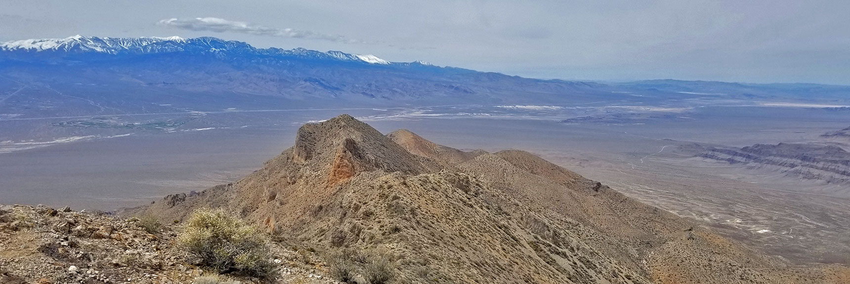 View West Along the Gass Peak Gauntlet from Gass Peak Eastern Summit | Gass Peak Eastern Summit Ultra-marathon Adventure, Nevada
