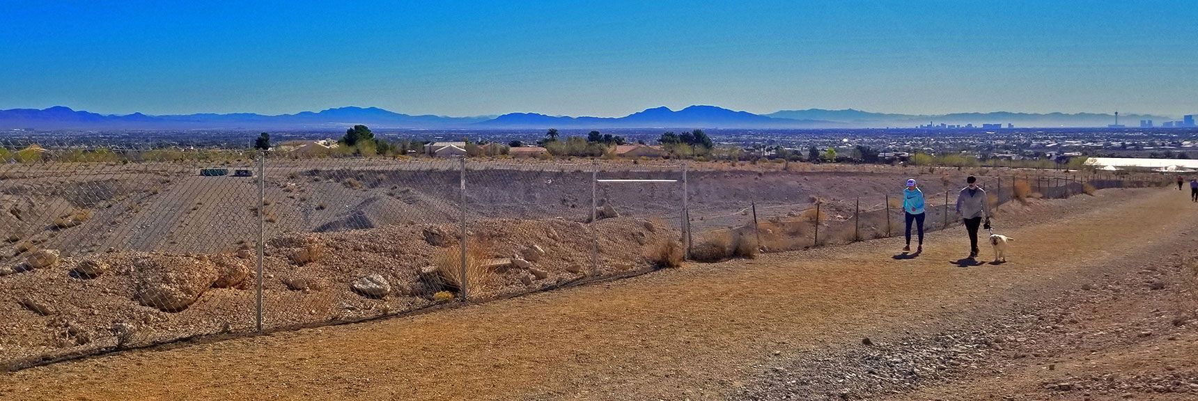 Wide Multi-use Trail, Frenchman Mountain and Muddy Mountains in Distance | Lone Mountain | Las Vegas, Nevada