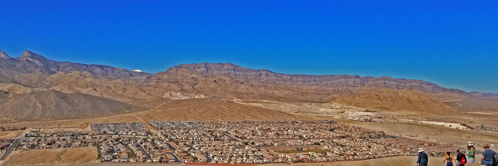 Snow Capped Tip of Charleston Peak Backdrop to La Madre Mountains Wilderness | Lone Mountain | Las Vegas, Nevada