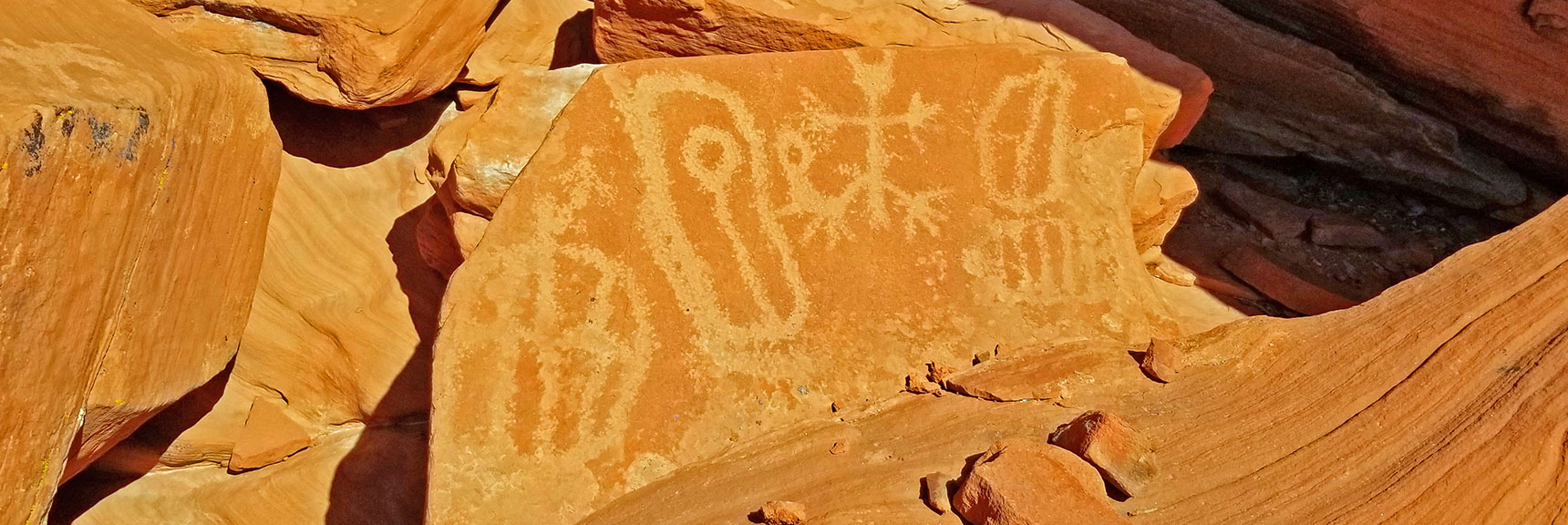 Ancient Petroglyph Drawings at the Cooking Area | Little Red Rock Las Vegas, Nevada, Near La Madre Mountains Wilderness