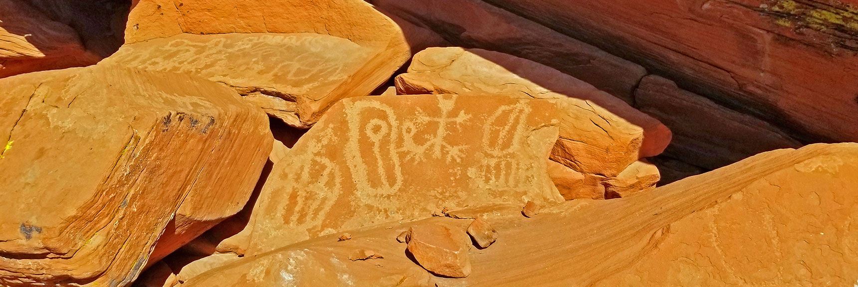 Ancient Petroglyph Drawings at the Cooking Area | Little Red Rock Las Vegas, Nevada, Near La Madre Mountains Wilderness