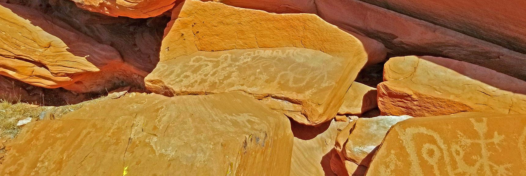 Ancient Petroglyph Drawings at the Cooking Area | Little Red Rock Las Vegas, Nevada, Near La Madre Mountains Wilderness