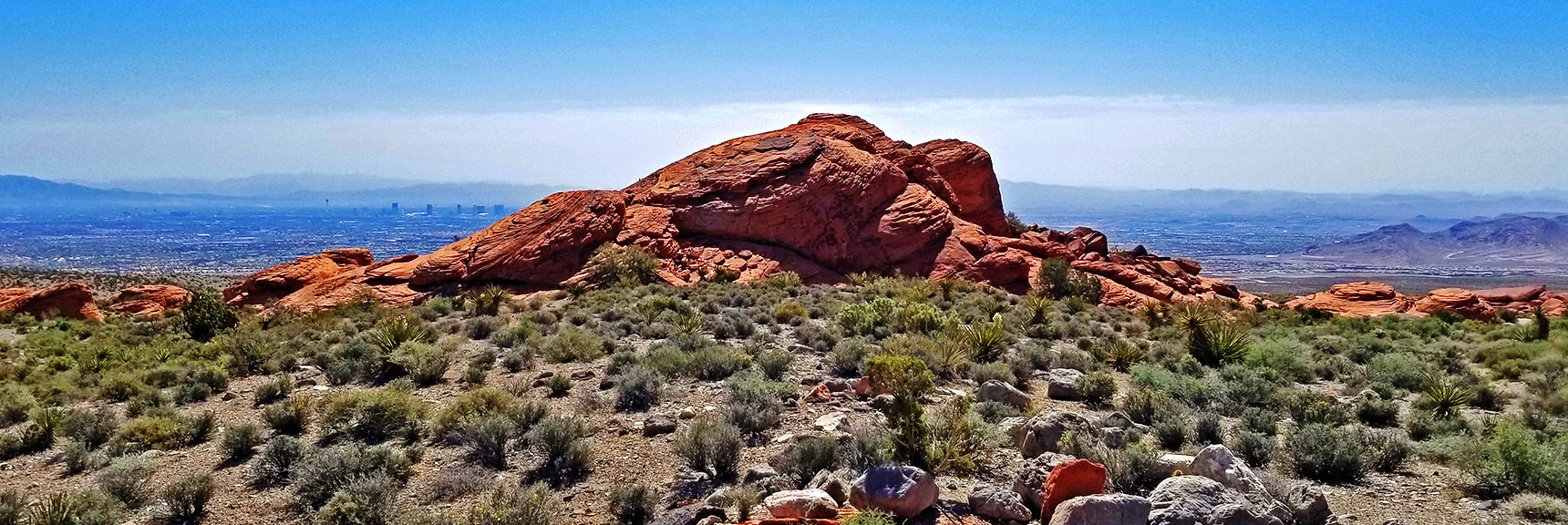 View Down Toward Las Vegas Valley and The Strip | Little Red Rock Las Vegas, Nevada, Near La Madre Mountains Wilderness