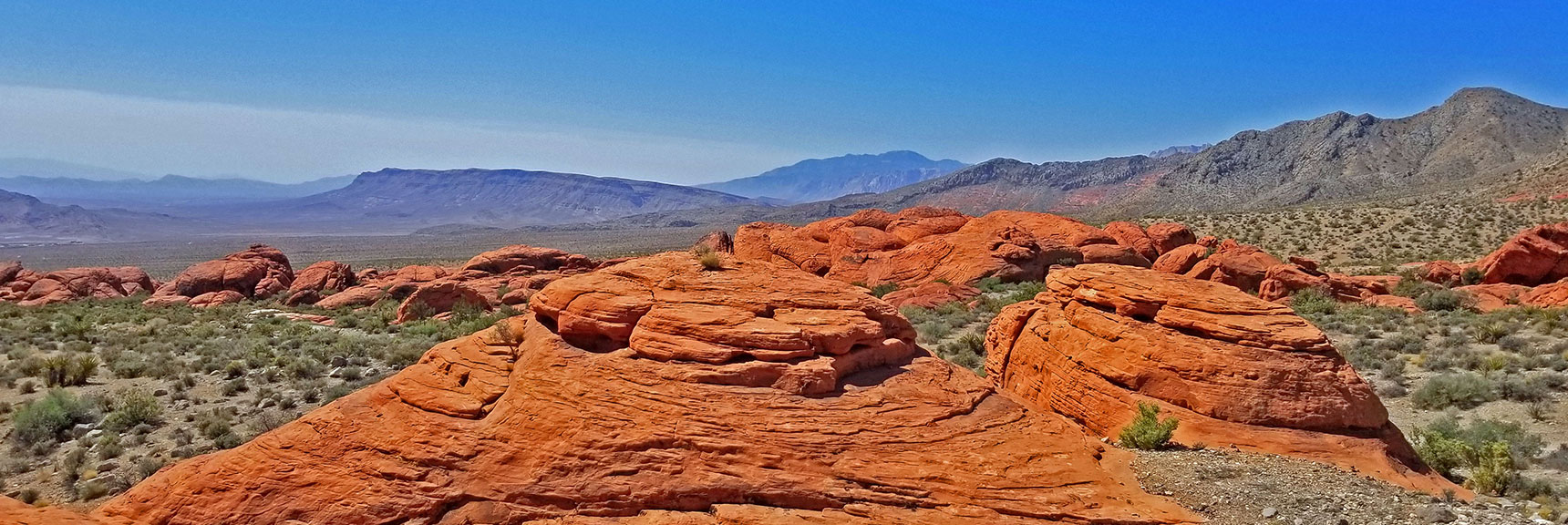 View Toward Blue Diamond Mt (left) and Potosi Mt (right) in Distance | Little Red Rock Las Vegas, Nevada, Near La Madre Mountains Wilderness