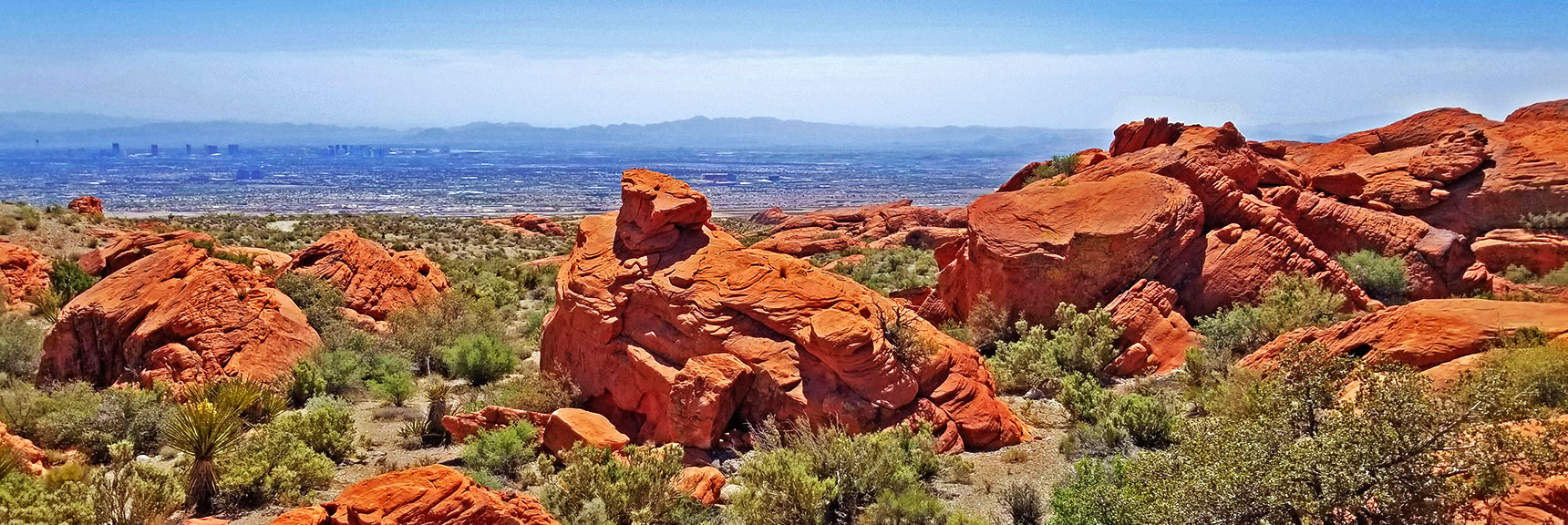 View Toward Southern Las Vegas Valley and The Strip | Little Red Rock Las Vegas, Nevada, Near La Madre Mountains Wilderness