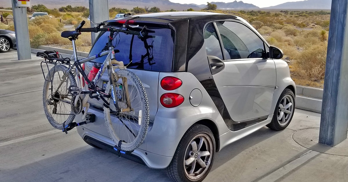 Smart Car Bike Rack Test Nevada Las Vegas Area Trails