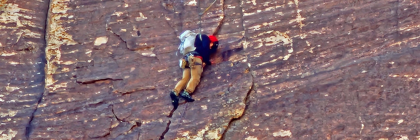 Searching for the Next Step? | Rainbow Mountain Eastern Cliffs Rock Climbers | Rainbow Mountain Wilderness, Nevada