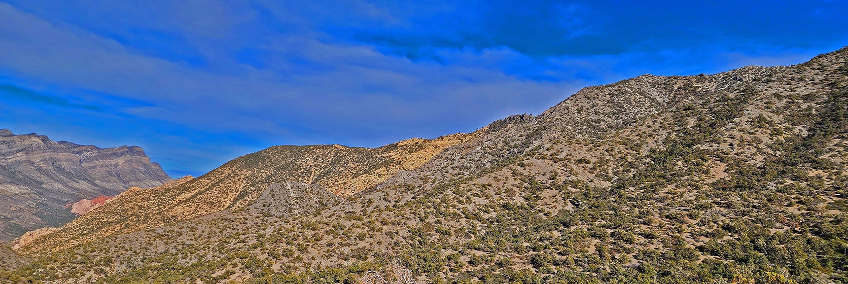 Afternoon Ridgeline View from the Northwest on Rocky Gap Road | Rainbow Mountains Far North Upper Crest Ridgeline, Rainbow Mountain Wilderness, Nevada