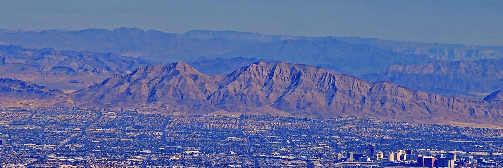 Frenchman Mountain from Turtlehead Peak Summit. | Turtlehead Peak | Red Rock Canyon National Conservation Area, Nevada