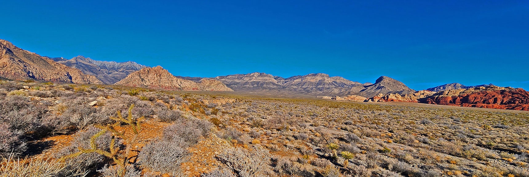 Heading Toward White Rock Mountain and Keystone Thrust Cliffs | Grand Circle Loop | Red Rock Canyon National Conservation Area, Nevada