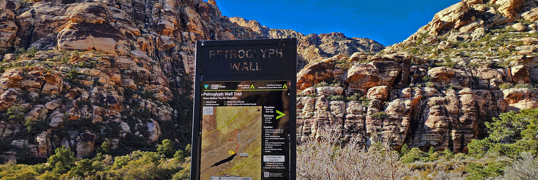 Petroglyph Wall Trailhead | Willow Spring Loop, Petroglyph Canyon, Lost Creek Canyon | Red Rock Canyon National Conservation Area, Nevada