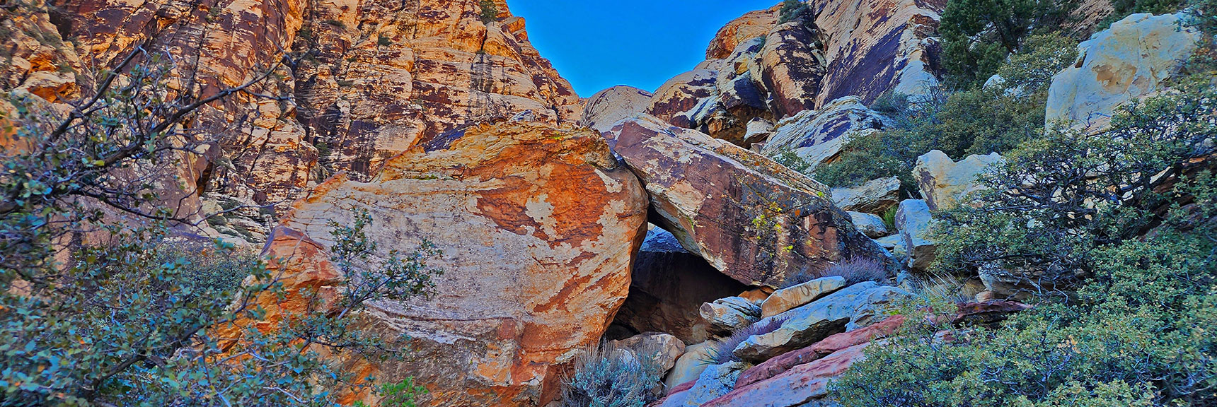 Another Potential Native American Shelter at the Base of the Rainbow Mountains | Willow Spring Loop, Petroglyph Canyon, Lost Creek Canyon | Red Rock Canyon National Conservation Area, Nevada