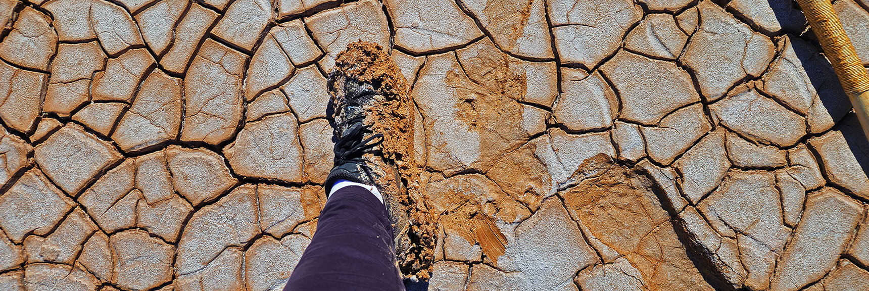Another Mud Check. More Weight Added to Shoes! | Death Valley Crossing | Death Valley National Park, California | David Smith | LasVegasAreaTrails.com