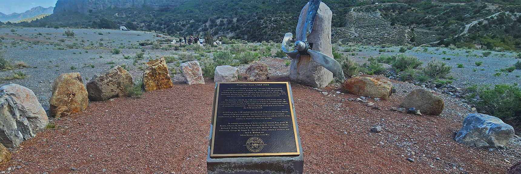 Propeller and Memorial Plaque | Spring Mountains Visitor Gateway | Mt. Charleston Wilderness | Spring Mountains, Nevada