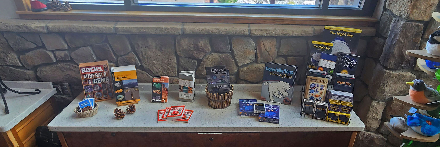 Great Collection of Literature. One of Many Displays. | Spring Mountains Visitor Gateway | Mt. Charleston Wilderness | Spring Mountains, Nevada