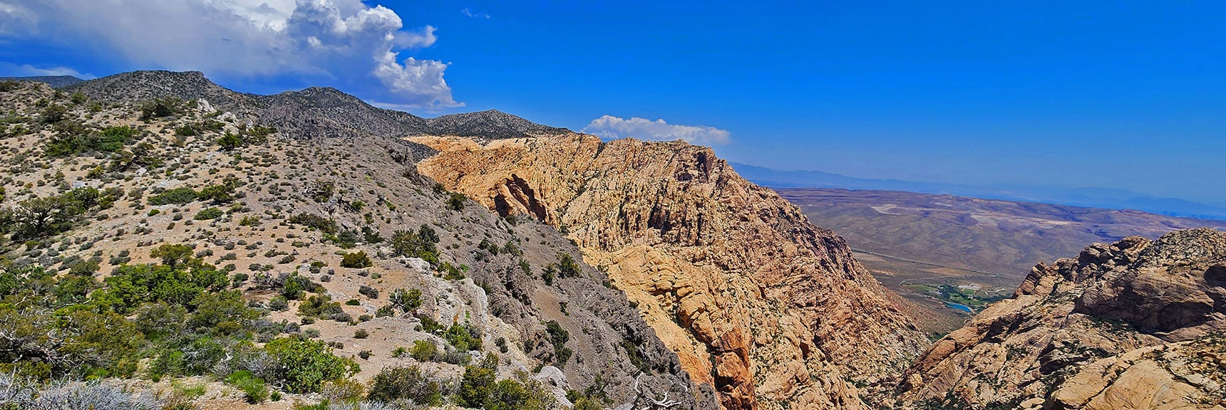 Indecision Peak, Canyon and Blue Diamond Hill from Upper Crest Ridgeline | Little Zion | Rainbow Mountain Wilderness, Nevada