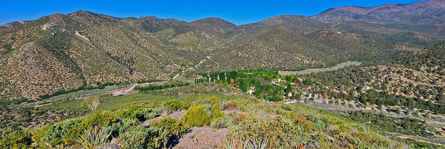 Torino Ranch Now in View Along with Start Point Parking Area. | Wilson Ridge South High Point | Lovell Canyon, Nevada