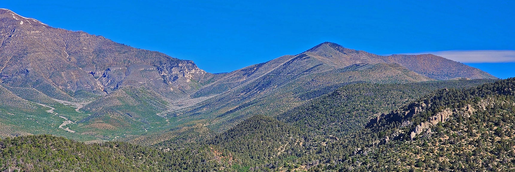 Wilson Ridge Leading to Harris Mountain on East Side of Upper Lovell Canyon | Wilson Ridge South High Point | Lovell Canyon, Nevada