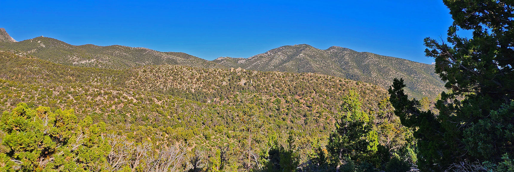 View Across to Ridgeline South of the Wilson Ridge South High Point. | Wilson Ridge South High Point | Lovell Canyon, Nevada