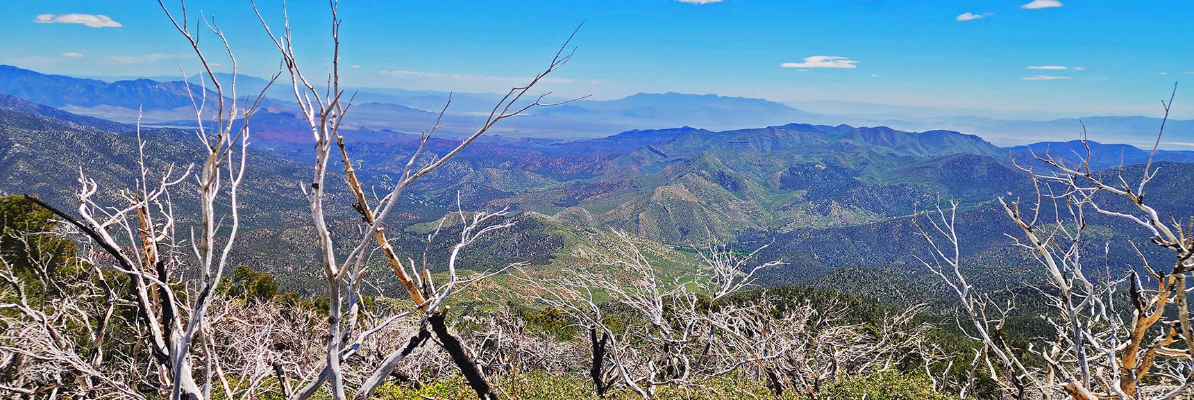 Look Carefully to See Nearly the Entire South Approach Ridge Down to Start Point. | Wilson Ridge South High Point | Lovell Canyon, Nevada