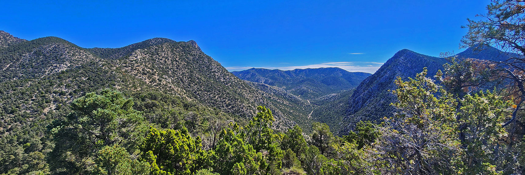 Rocky Gap Road Passes Through a Huge Gap in the Wilson Ridge. | Red Rock Summit | Lovell Canyon & Rainbow Mountain Wilderness, Nevada