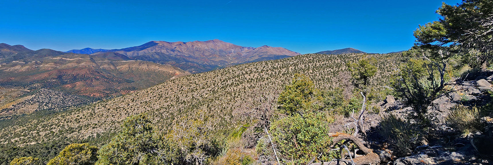 Upper Lovell Canyon with Griffith Peak, Harris Mt., Sexton Ridge & Wilson Ridge Now in View. | Mini Matterhorn Pinnacle | Wilson Ridge | Lovell Canyon, Nevada