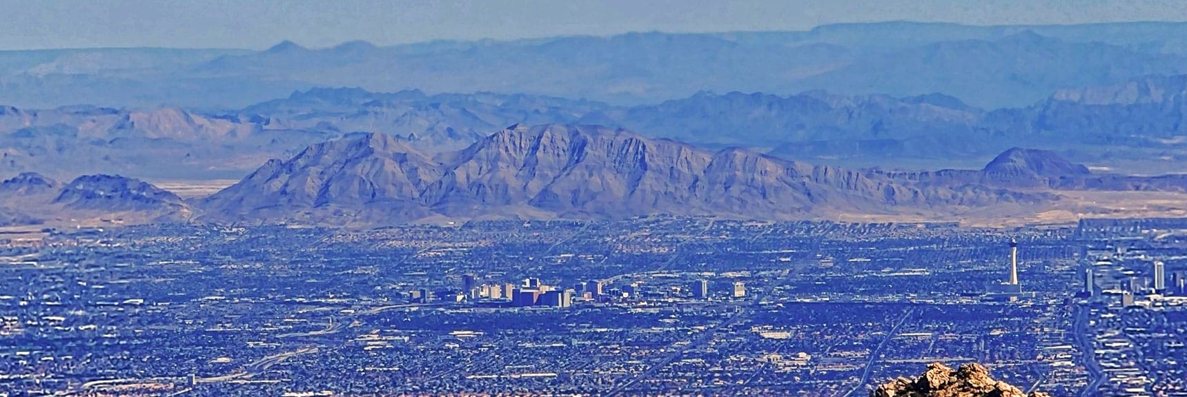 Frenchman Mountain Across Las Vegas Valley. | Mini Matterhorn Pinnacle | Wilson Ridge | Lovell Canyon, Nevada