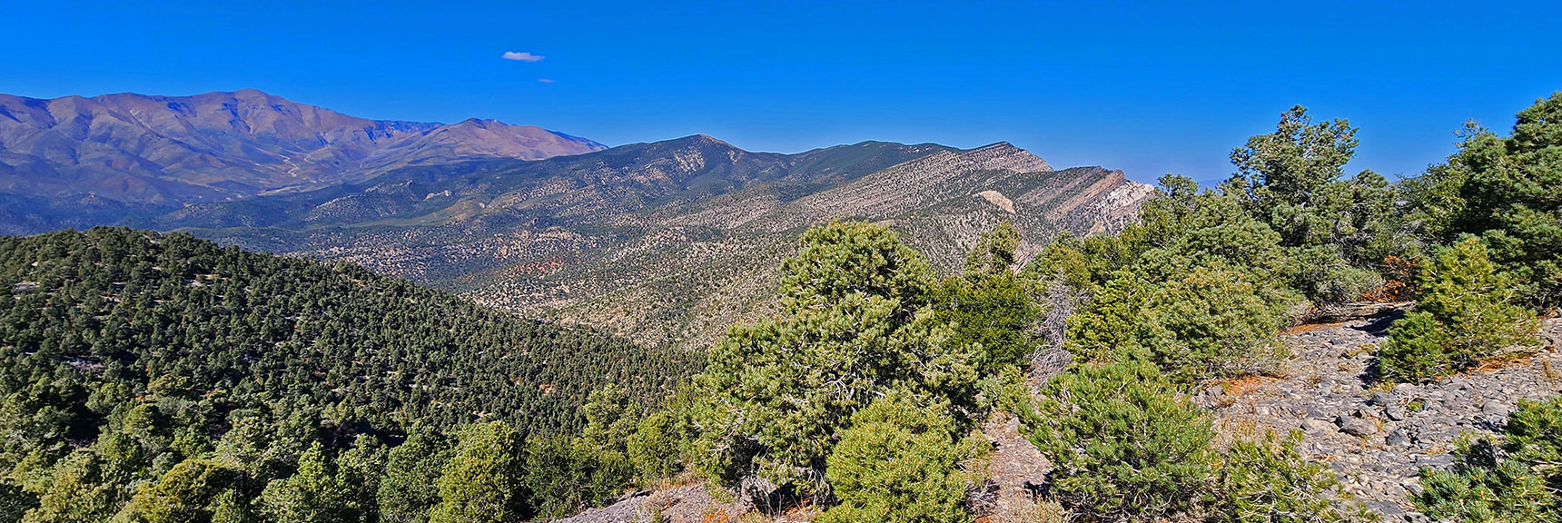View North Along Wilson Ridgeline from Final Approach. | Mini Matterhorn Pinnacle North Twin | Wilson Ridge | Lovell Canyon & Rainbow Mountains, Nevada