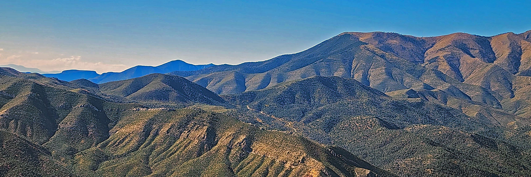 Sexton Ridge from Lovell Summit Road Could be a Streamlined Approach to Griffith Peak. | Mini Matterhorn Pinnacle North Twin | Wilson Ridge | Lovell Canyon & Rainbow Mountains, Nevada