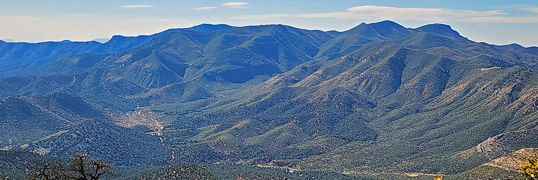 CC Springs Road Ascending West Side of Lovell Canyon (far left) | Switchback Spring Pinnacle | Wilson Ridge | Lovell Canyon, Nevada