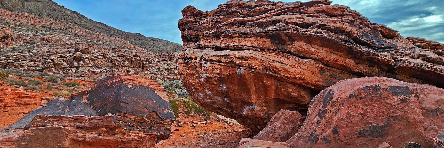 "Monkey Bar Boulder" on SE Edge of Kraft Mt. Climb Upside-down??!! | Damsel Peak Southeastern Slope | Calico & Brownstone Basins, Nevada