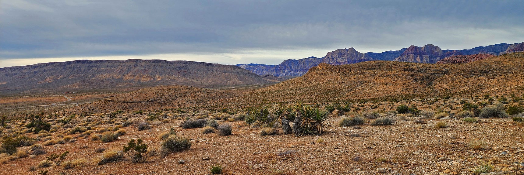 At Brownstone Basin Border Ridge. View Back to Blue Diamond Hill & Rainbow Mts. | Damsel Peak Southeastern Slope | Calico & Brownstone Basins, Nevada
