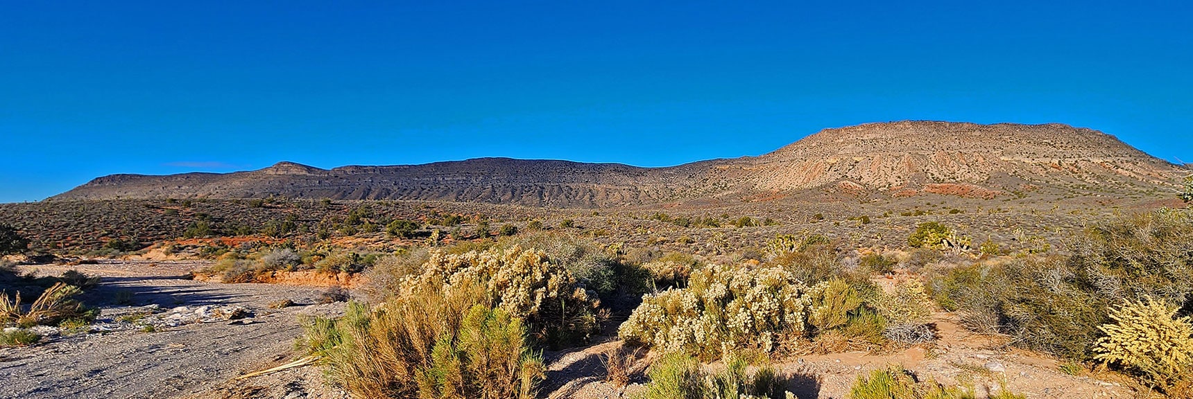 Starting Down Wash Road on West Side of Lovell Canyon & Rainbow Springs Rd Intersection. | Landmark Bluff Summit | Lovell Canyon, Nevada