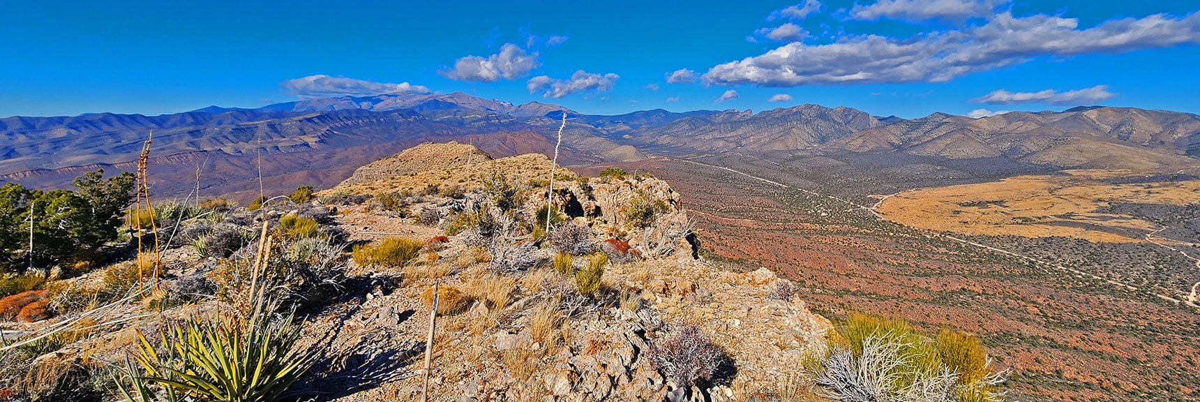 Lovell Canyon Rd Below Heading North Toward Mt. Charleston Wilderness at Upper End of Canyon | Landmark Bluff Summit | Lovell Canyon, Nevada