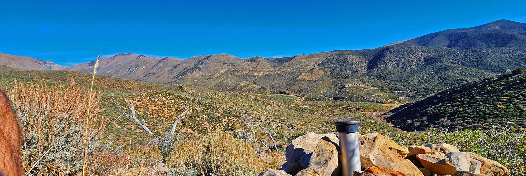 Wilson Ridgeline from Its Southern High Point to Harris Mt., the Northern High Point | Lovell Canyon Ridgelines | Lovell Canyon, Nevada