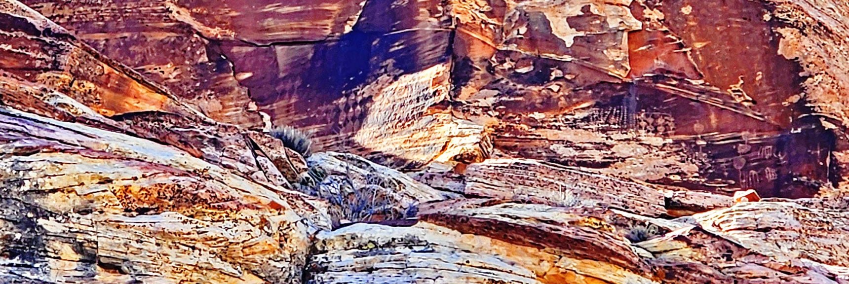Look Carefully to See Cool Unique Vertical Designs | Brownstone Trail | Calico Basin | Brownstone Basin | La Madre Mountains Wilderness, Nevada