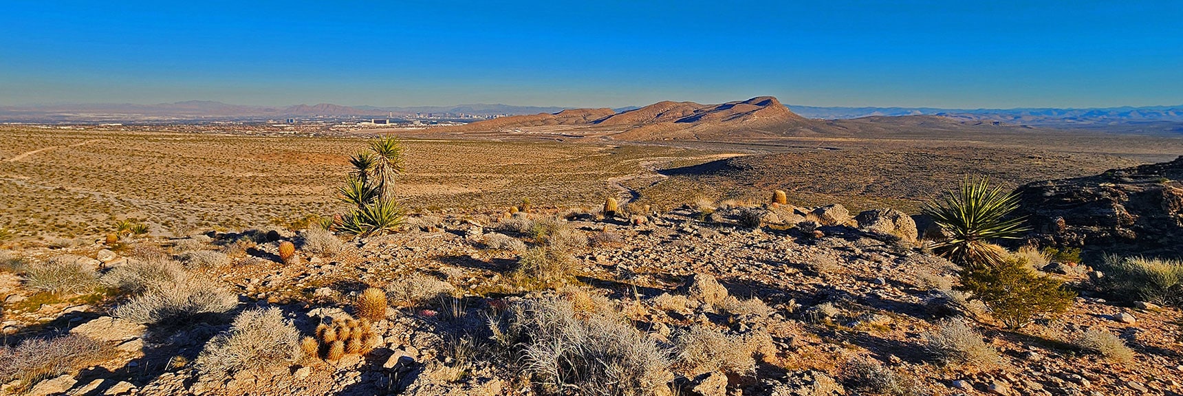 Vegas Valley View from Peak 3844 Trail. | Brownstone Trail | Calico Basin | Brownstone Basin | La Madre Mountains Wilderness, Nevada