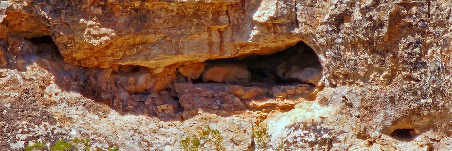 View into a Limestone Cave. | Blue Diamond Hill Southern Triangle | Red Rock Canyon National Conservation Area, Nevada