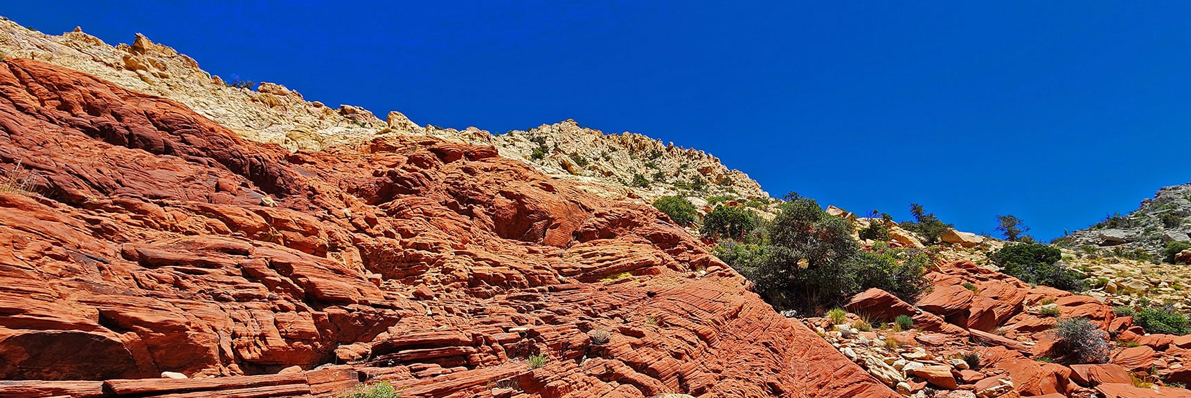 Now Entering the Sandstone Gully Toward Gray Cap Peak. | Gateway Canyon, Gray Cap Ridge, Brownstone Basin | Calico & Brownstone Basins, Nevada