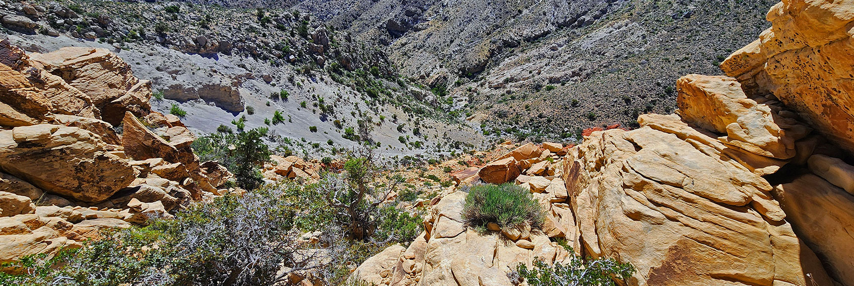 Higher View Down Upper Gateway Canyon from High on Gray Cap Ridge | Gateway Canyon, Gray Cap Ridge, Brownstone Basin | Calico & Brownstone Basins, Nevada