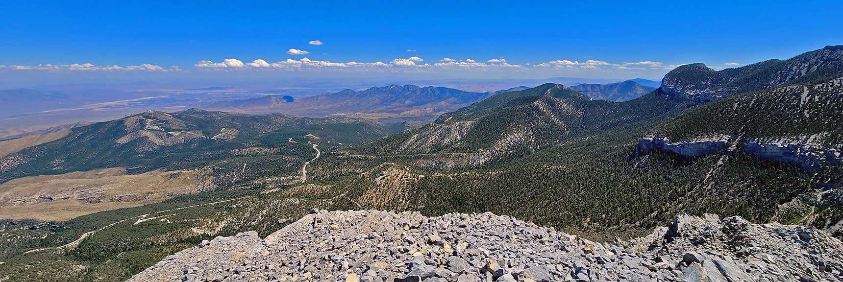 Deer Creek Road Below. | Mummy's Nose Final Summit Approach from Deer Creek Road | Mt. Charleston Wilderness, Nevada