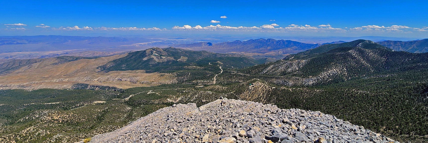 Northern Las Vegas Valley Appears in Background | Mummy's Nose Final Summit Approach from Deer Creek Road | Mt. Charleston Wilderness, Nevada