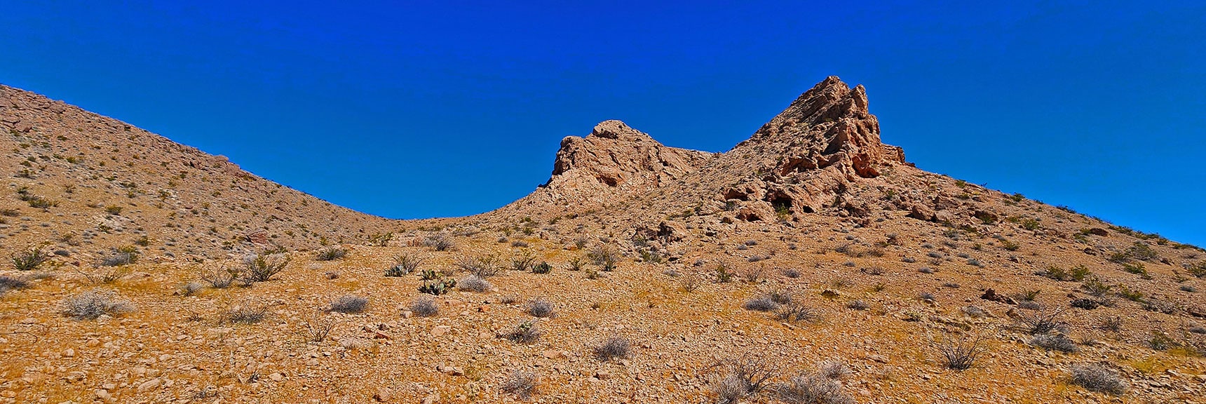 Ascended Left Side of Wash, Then Rounded Left Side of Hill Ahead | Northern Bowl of Fire Detailed View | Lake Mead National Recreation Area, Nevada